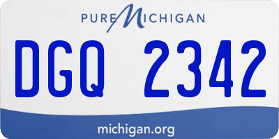 MI license plate DGQ2342