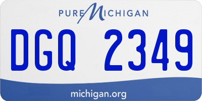 MI license plate DGQ2349