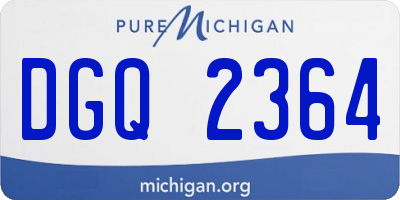 MI license plate DGQ2364