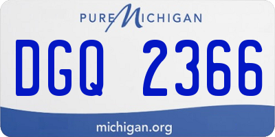 MI license plate DGQ2366