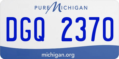 MI license plate DGQ2370