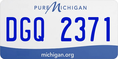MI license plate DGQ2371