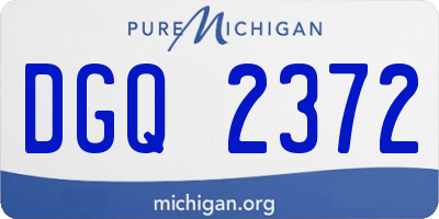 MI license plate DGQ2372