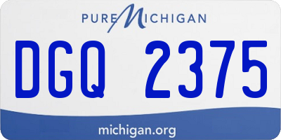MI license plate DGQ2375