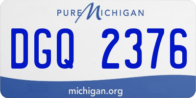 MI license plate DGQ2376