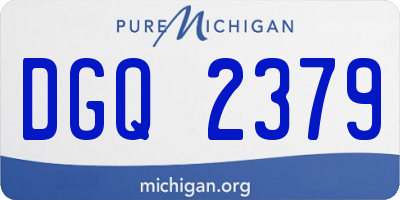 MI license plate DGQ2379