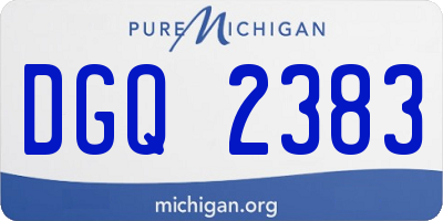 MI license plate DGQ2383