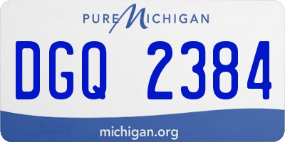 MI license plate DGQ2384