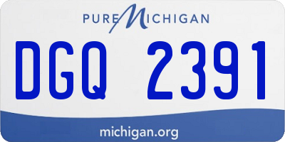 MI license plate DGQ2391