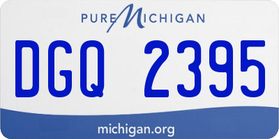 MI license plate DGQ2395