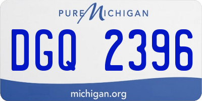 MI license plate DGQ2396