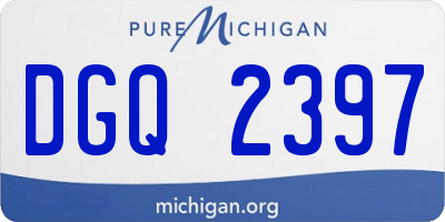 MI license plate DGQ2397