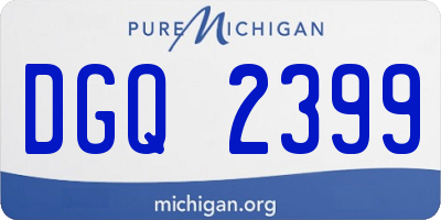 MI license plate DGQ2399