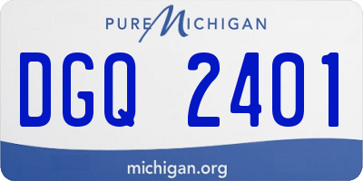 MI license plate DGQ2401