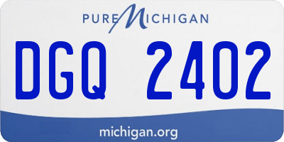 MI license plate DGQ2402