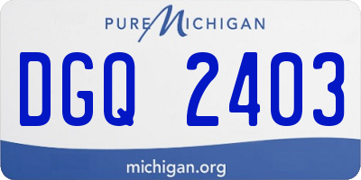MI license plate DGQ2403