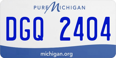 MI license plate DGQ2404