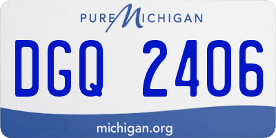 MI license plate DGQ2406