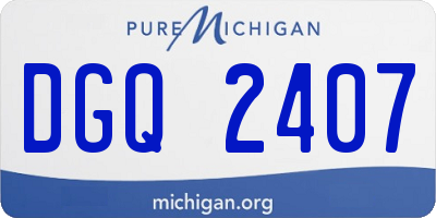 MI license plate DGQ2407