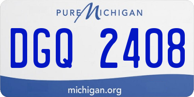 MI license plate DGQ2408