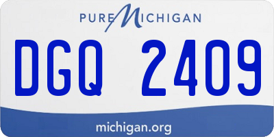 MI license plate DGQ2409