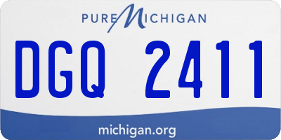 MI license plate DGQ2411
