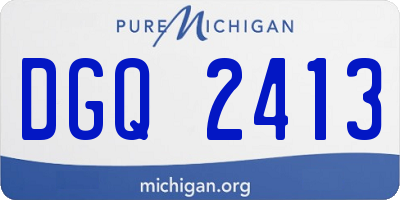 MI license plate DGQ2413