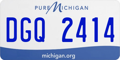 MI license plate DGQ2414