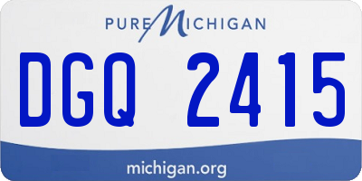 MI license plate DGQ2415