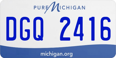 MI license plate DGQ2416