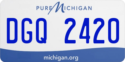 MI license plate DGQ2420
