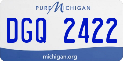 MI license plate DGQ2422