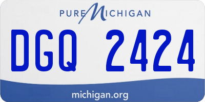 MI license plate DGQ2424