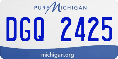 MI license plate DGQ2425