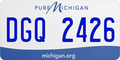 MI license plate DGQ2426