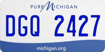 MI license plate DGQ2427