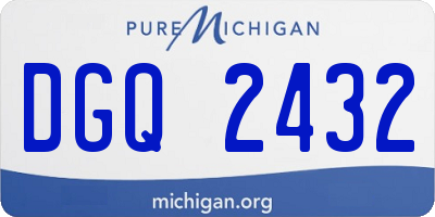 MI license plate DGQ2432