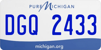 MI license plate DGQ2433
