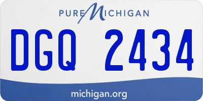 MI license plate DGQ2434