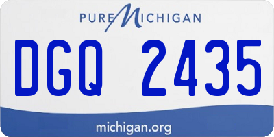 MI license plate DGQ2435