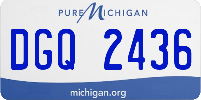 MI license plate DGQ2436