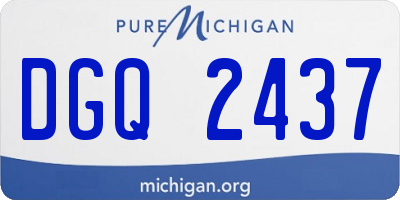 MI license plate DGQ2437