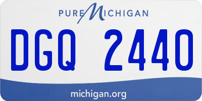 MI license plate DGQ2440