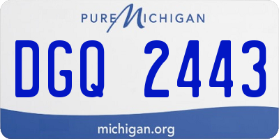 MI license plate DGQ2443