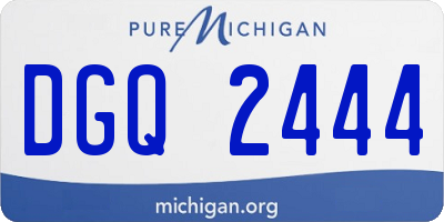 MI license plate DGQ2444