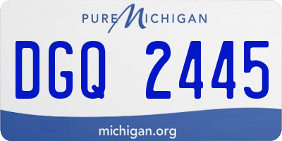 MI license plate DGQ2445