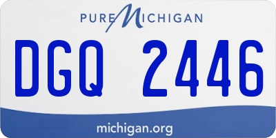MI license plate DGQ2446