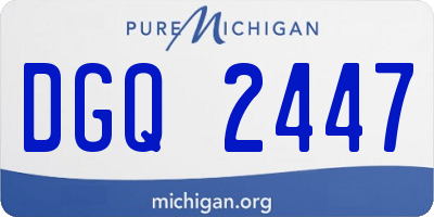 MI license plate DGQ2447