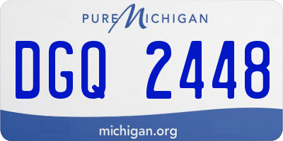MI license plate DGQ2448