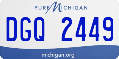 MI license plate DGQ2449